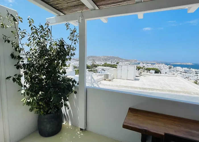 דירה Mykonian Starling - Town N' Sunset View