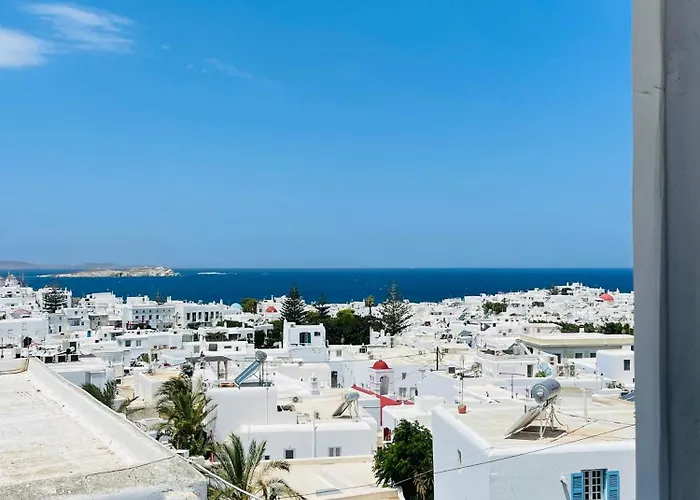 شقة Mykonian Starling - Town N' Sunset View *